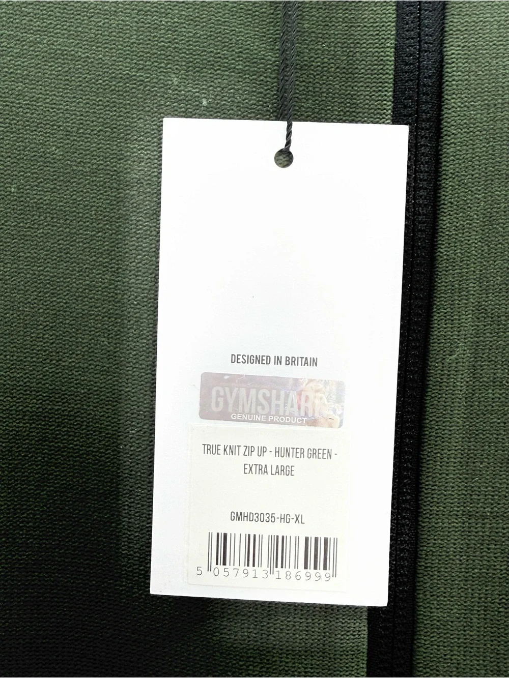 GYMSHARK - New Men’s True knit full Zip up  Jacket sweater hunter green size XL